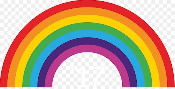 Rainbow Clip art - january 26 badge 