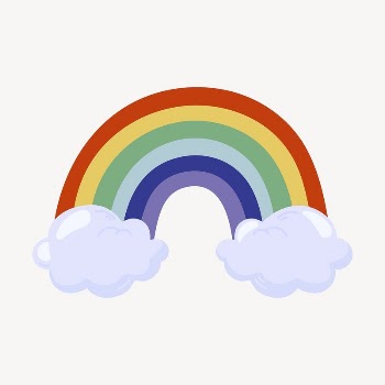 Rainbow clipart, cute cartoon illustration | Free PSD Illustration - rawpixel