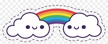 Rainbow Cloud Clip Art - Rainbow With Cloud Cartoon Png