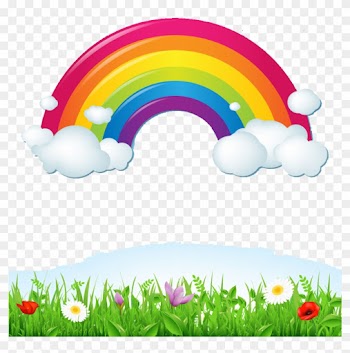 Rainbow Cloud Euclidean Vector Sky Illustration - Rainbow Of Color Fun Coloring Book