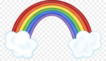 Rainbow Cloud iridescence Clip art - Cartoon seven color rainbow 