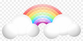 Rainbow Clouds Rain Weather Sky Rainbow Ra - Rainbow Clip Art