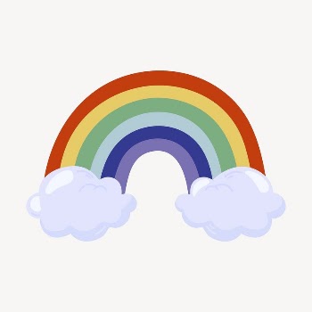 Rainbow collage element, cute cartoon | Free Vector Illustration - rawpixel