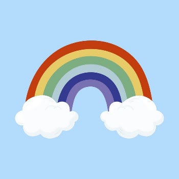 Rainbow collage element, cute cartoon | Free Vector Illustration - rawpixel