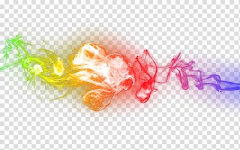 Rainbow color colorful smoke transparent background PNG clipart