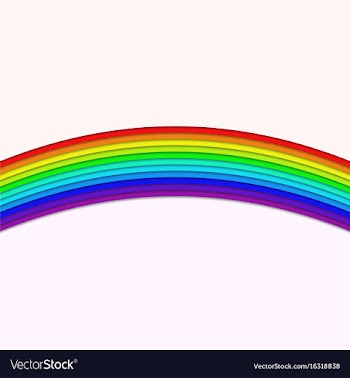 Rainbow color curved stripes - page divider vector image