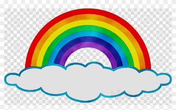 Rainbow Color Scheme Indigo - Rainbow And Clouds Clipart