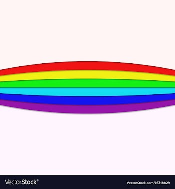 Rainbow colored curved stripes - page divider vector image