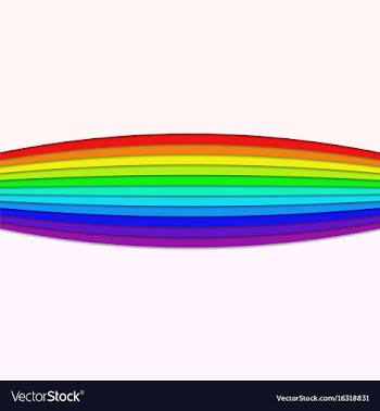 Rainbow colored curved stripes - page divider vector image
