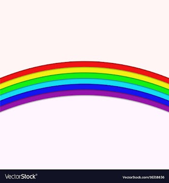 Rainbow colored curved stripes - page divider vector image