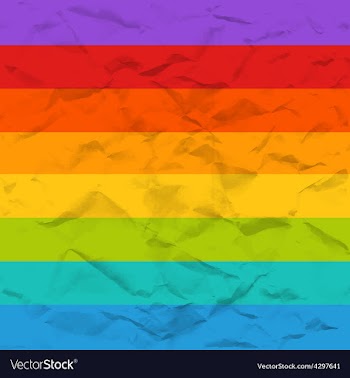  					Rainbow crumpled paper seamless pattern vector image														