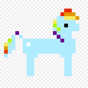 Rainbow Dash 8-bit color - 8 BIT 