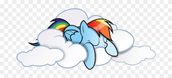 Rainbow Dash Applejack Vertebrate Cartoon - Rainbow Dash On A Cloud