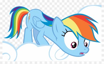 Rainbow Dash Looking Down From A Cloud Vector By Kevinerino - Pony Friendship Is Magic Rainbow