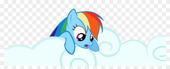Rainbow Dash On A Cloud By Mr Loco Moto - Cartoon