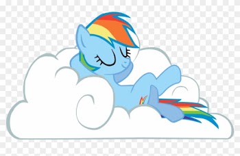 Rainbow Dash On Cloud By Jerry411 - Rainbow Dash Cloud Png