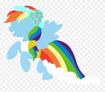 Rainbow Dash Wedding Dress By Rainbow123451101 - Illustration