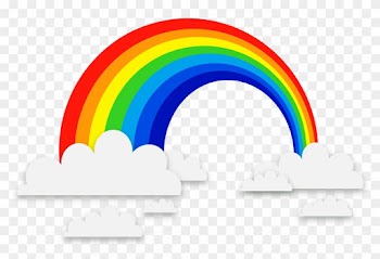 Rainbow Euclidean Vector - Clouds And Rainbow Clipart
