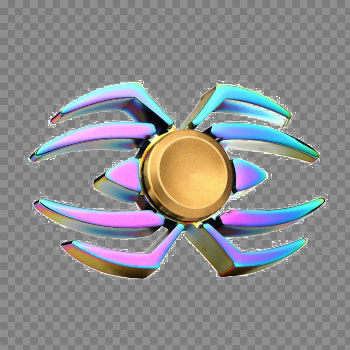 Rainbow Fidget Spinner PNG Background Image