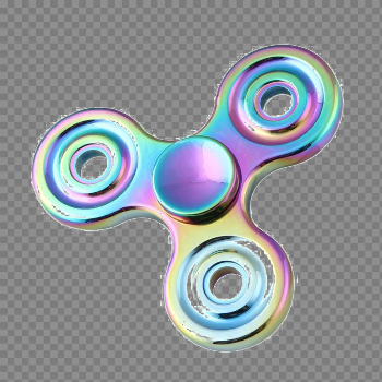 Rainbow Fidget Spinner Transparent Background PNG