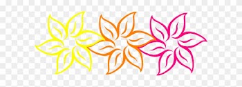 Rainbow Flower Hi Clipart - Corel Draw Flower Design