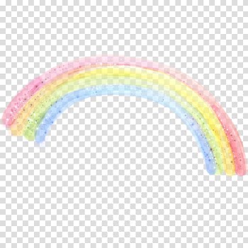 Rainbow, Fresh four-color rainbow transparent background PNG clipart