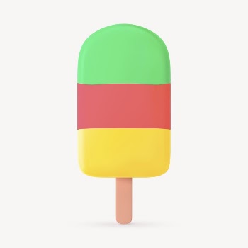 Rainbow gelato collage element, 3D | Free PSD - rawpixel