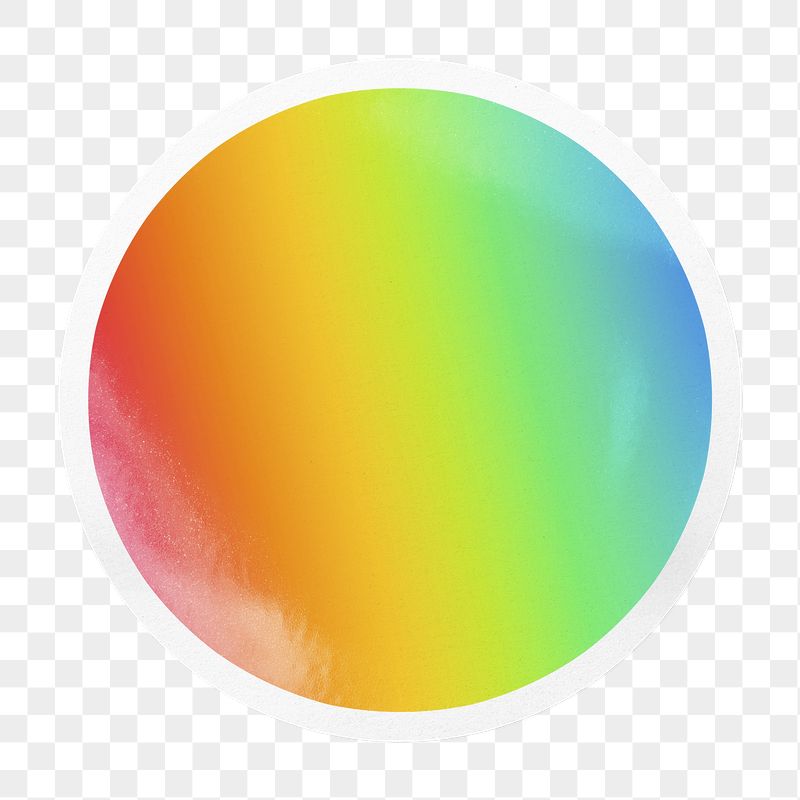 Rainbow gradient png badge sticker | Free PNG - rawpixel