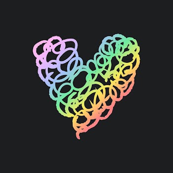 Rainbow heart icon, scribble vector… | Free stock illustration | High Resolution graphic