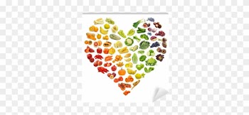 Rainbow Heart Of Fruits And Vegetables Wall Mural • - Anti-inflammatory Cookbook: A Healthy, Natural Method