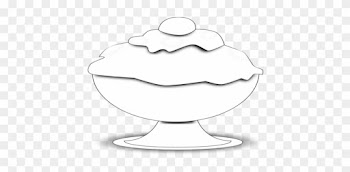 Rainbow Ice Cream Food Black White Line Art Scalable - Line Art