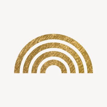 Rainbow icon, gold illustration vector | Free Icons - rawpixel