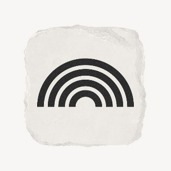 Rainbow icon, ripped paper design | Free Icons - rawpixel