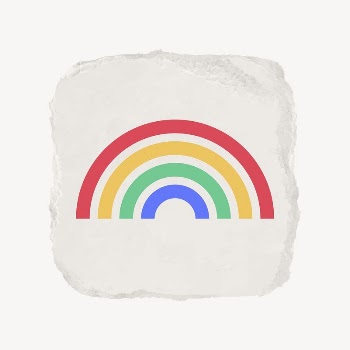 Rainbow icon, ripped paper design | Free Icons - rawpixel