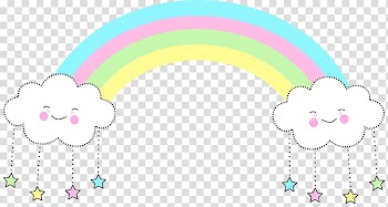 Rainbow illustration, Cartoon Body Jewellery Circle Balloon , unicornio transparent background PNG clipart