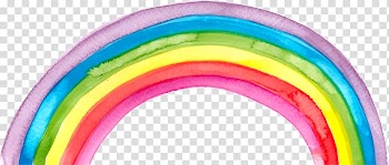 Rainbow illustration, Rainbow Watercolor painting, Hand-painted watercolor rainbow transparent background PNG clipart