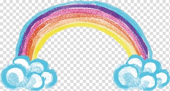 Rainbow illustration, Watercolor painting Euclidean Rainbow, Hand painted Rainbow Bridge transparent background PNG clipart