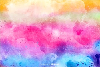 Rainbow in tie-dye style background Free Vector