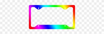Rainbow Licese Plate Frame