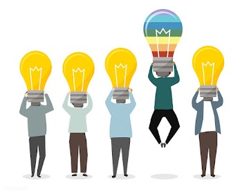 Rainbow light bulb standing out | Free stock vector - 450057