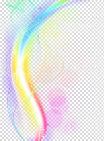 Rainbow , Light Euclidean Computer file, Cool light effects transparent background PNG clipart