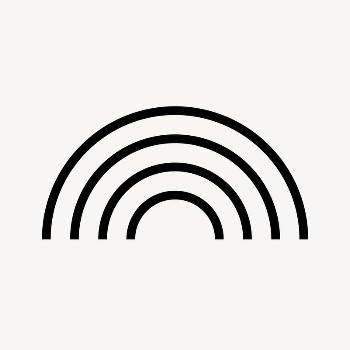 Rainbow line icon, minimal design | Free Icons - rawpixel