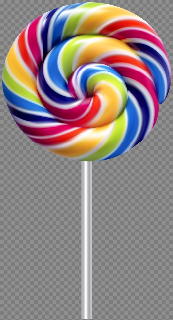Rainbow Lollipop PNG Transparent Image