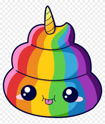 Rainbow Mq Unicorn Emoji Emojis Kawaii - Poop Emoji Png ...