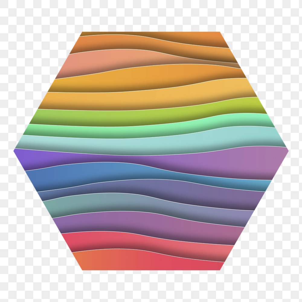 Rainbow paper png waves badge | Free PNG - rawpixel