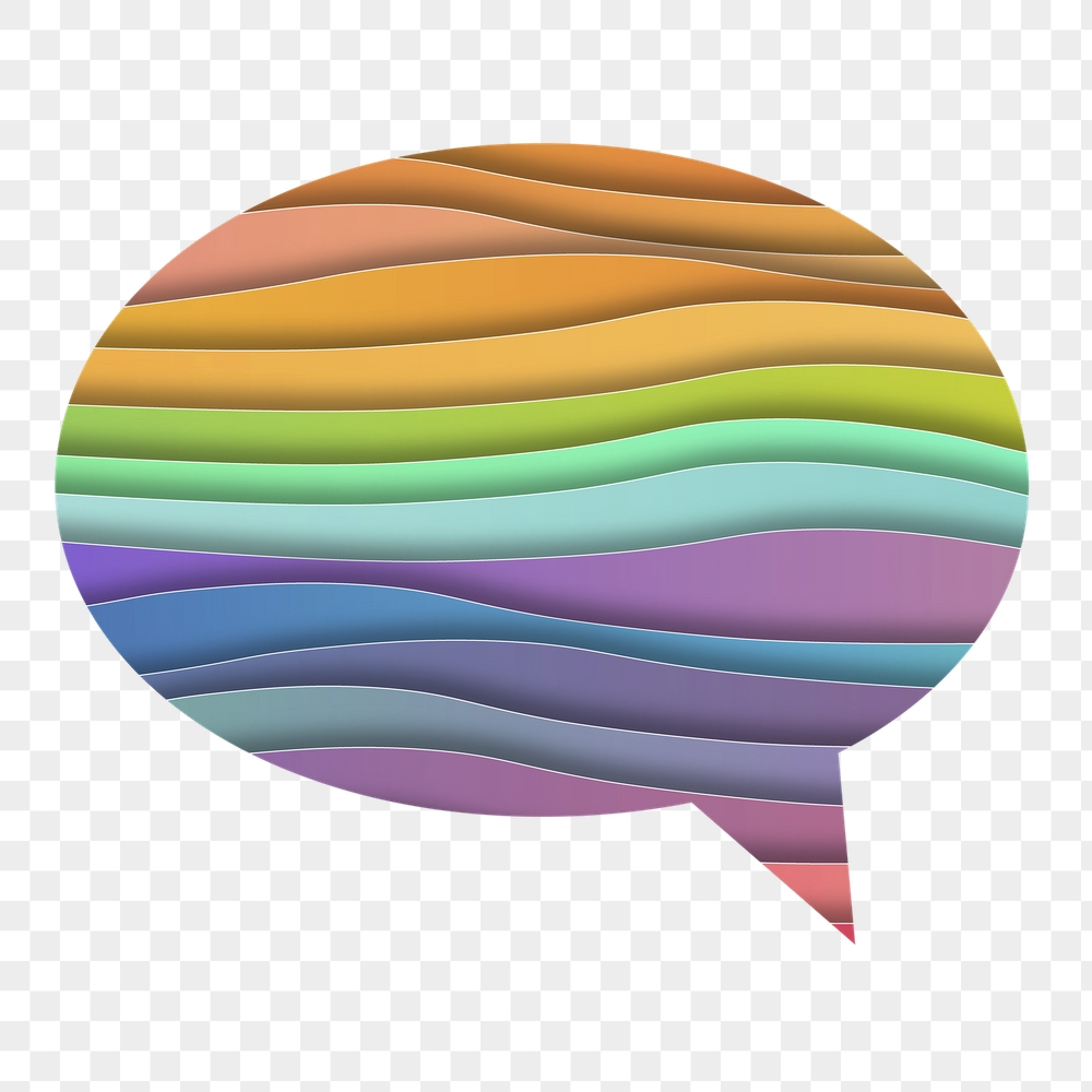 Rainbow paper png waves badge | Free PNG - rawpixel
