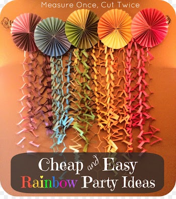 Rainbow party Birthday Paper Party favor - party 