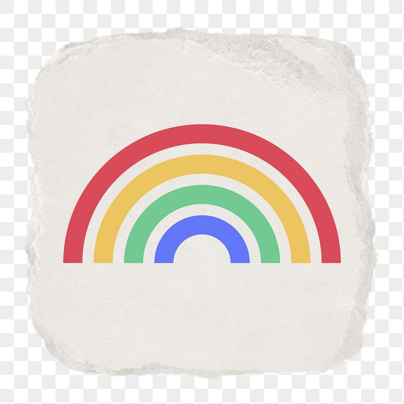 Rainbow png icon sticker, ripped | Free Icons - rawpixel