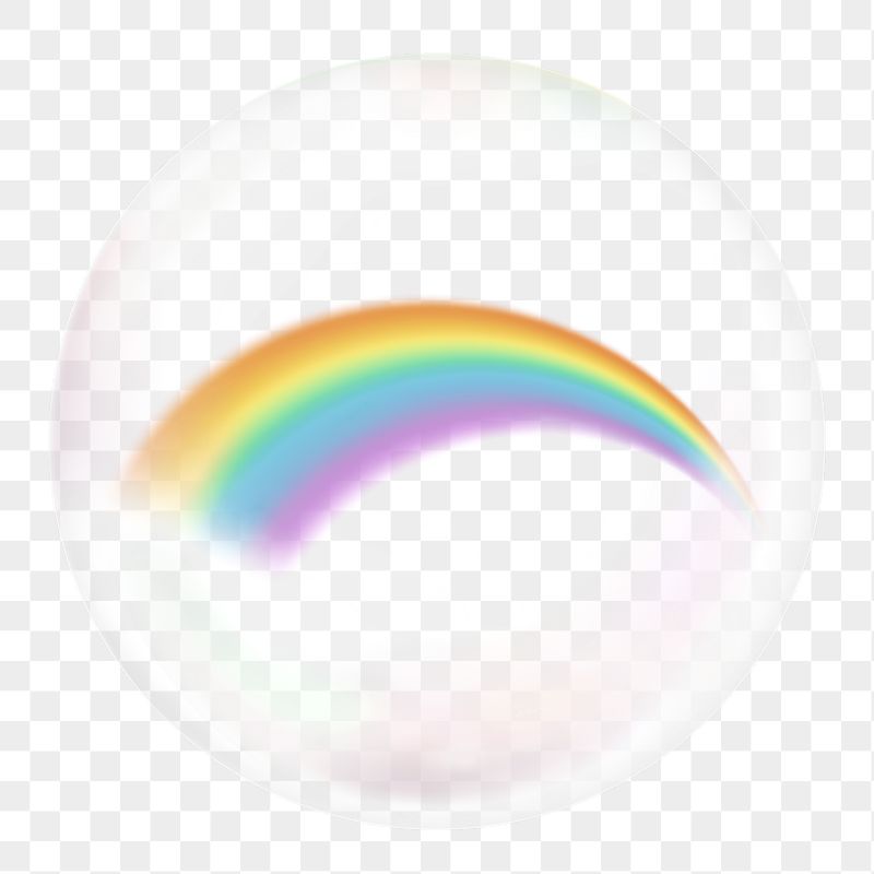 Rainbow png in bubble sticker, | Free PNG - rawpixel