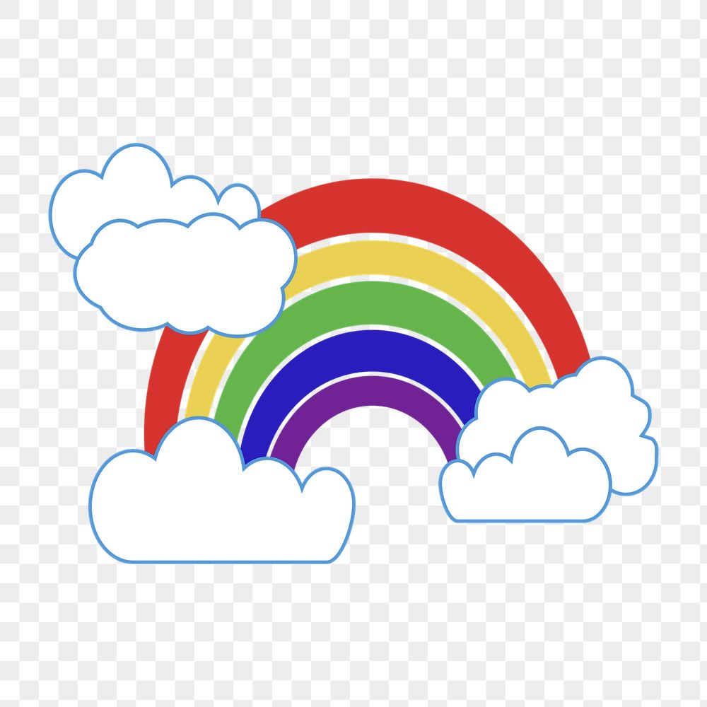Rainbow png sticker, cartoon illustration | Free PNG - rawpixel
